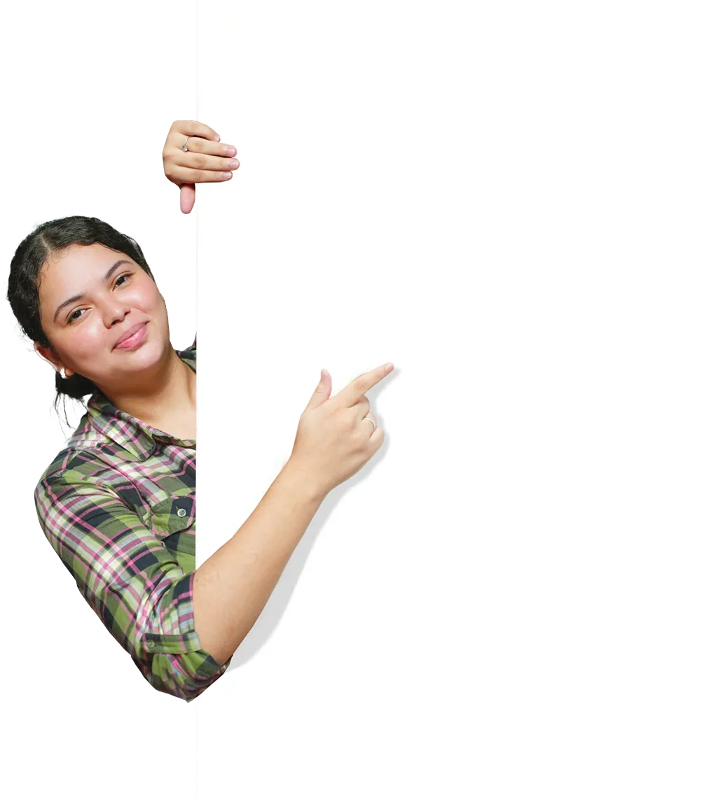 Person pointing