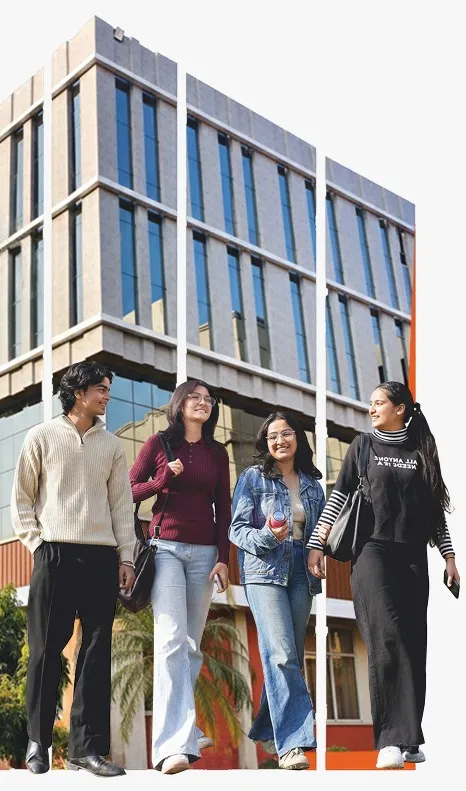 Students walking on campus